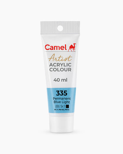 Camel Artist Acrylic Colours Individual tube of Permanent Blue Light-335