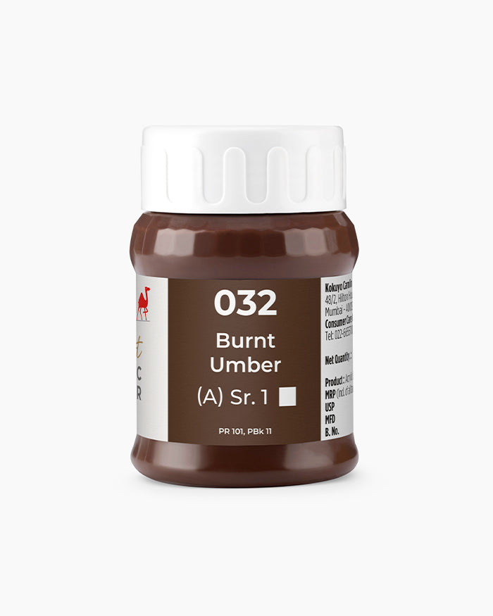 Camel Artist Acrylic Colours Individual tube of Burnt Umber- 032