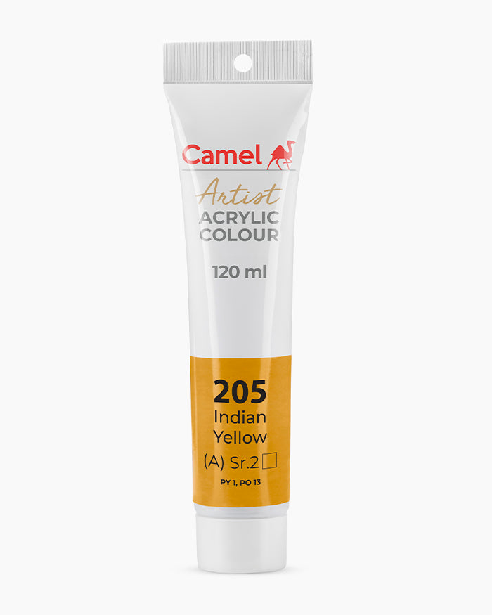 Camel Artist Acrylic Colours Individual tube of Indian Yellow-205