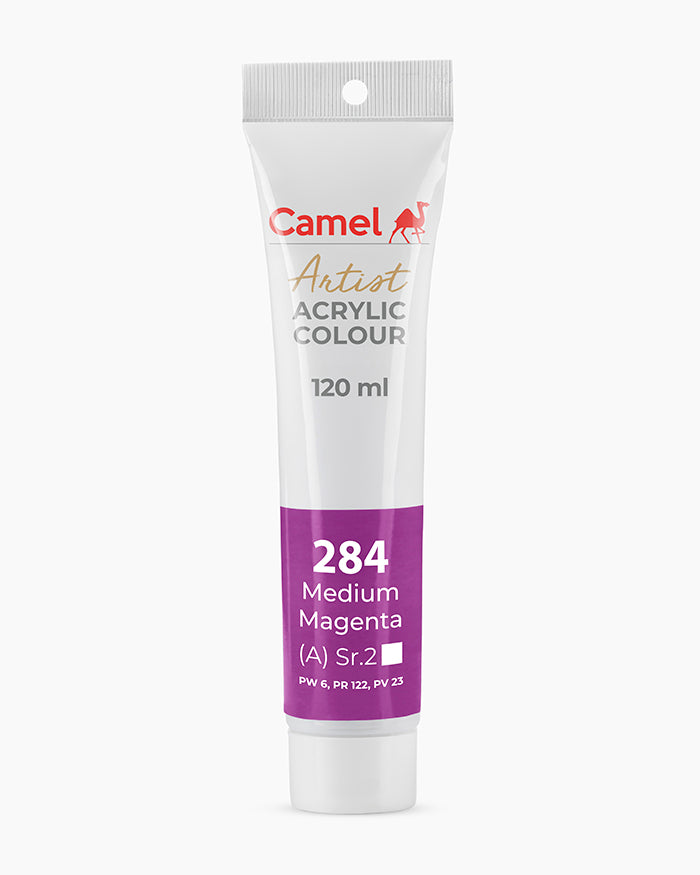Camel Artist Acrylic Colours Individual tube of Medium Magenta-284