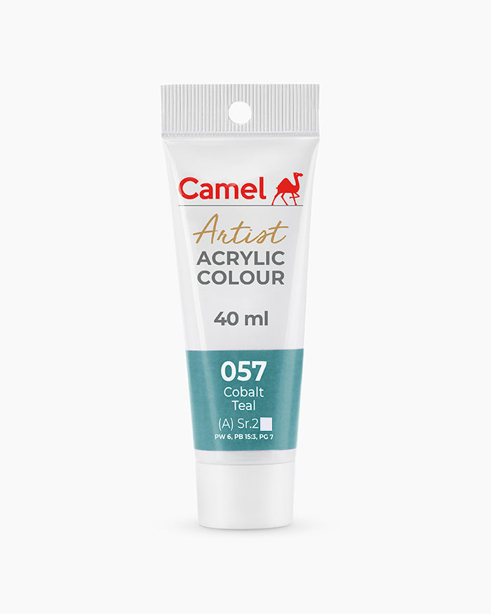Camel Artist Acrylic Colours Individual tube of Cobalt Teal-057
