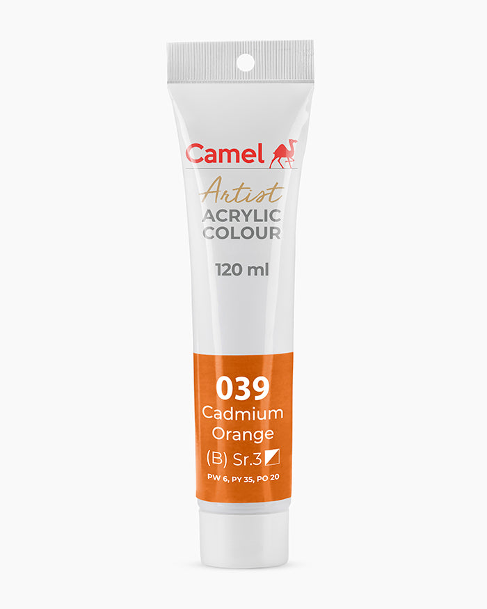 Camel Artist Acrylic Colours Individual tube of Cadmium Orange- 039