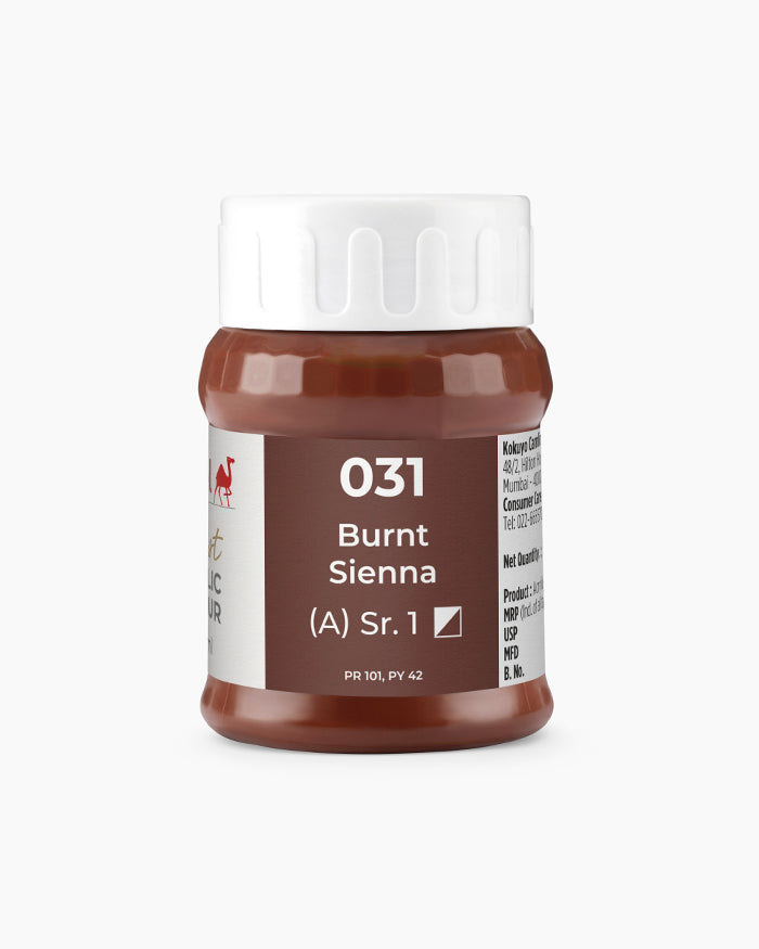 Camel Artist Acrylic Colours Individual tube of Burnt Sienna- 031