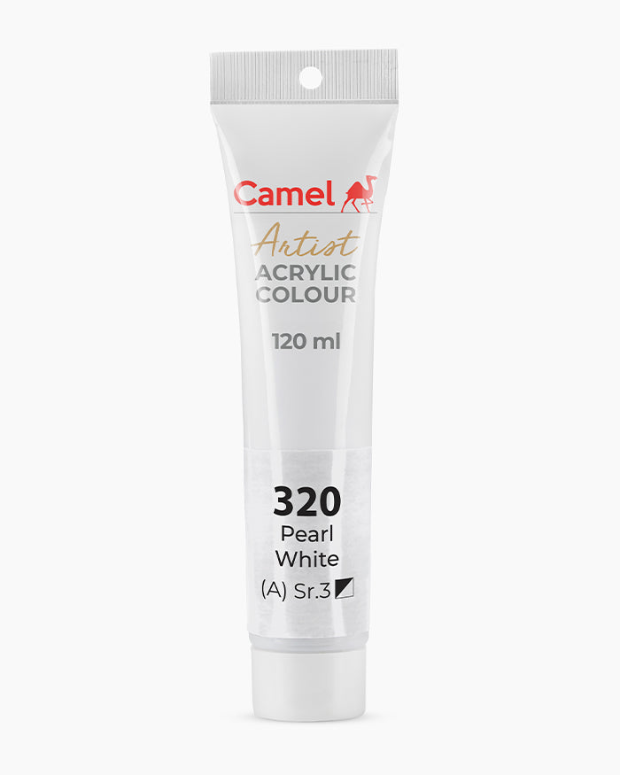 Camel Artist Acrylic Colours Individual tube of Pearl White- 320