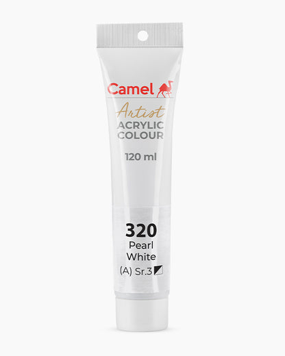 Camel Artist Acrylic Colours Individual tube of Pearl White- 320