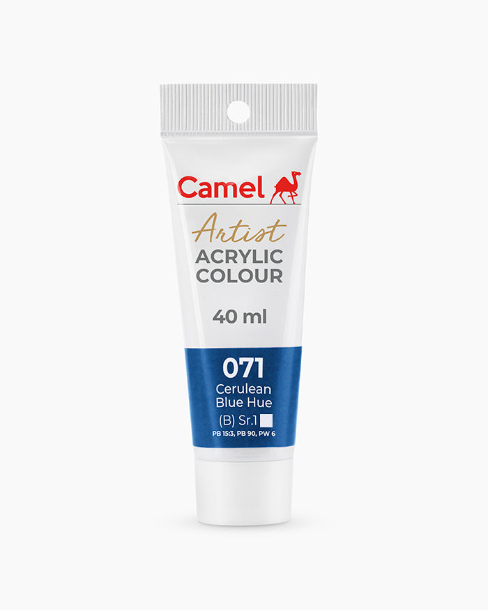 Camel Artist Acrylic Colours Individual tube of Cerulean Blue Hue-071