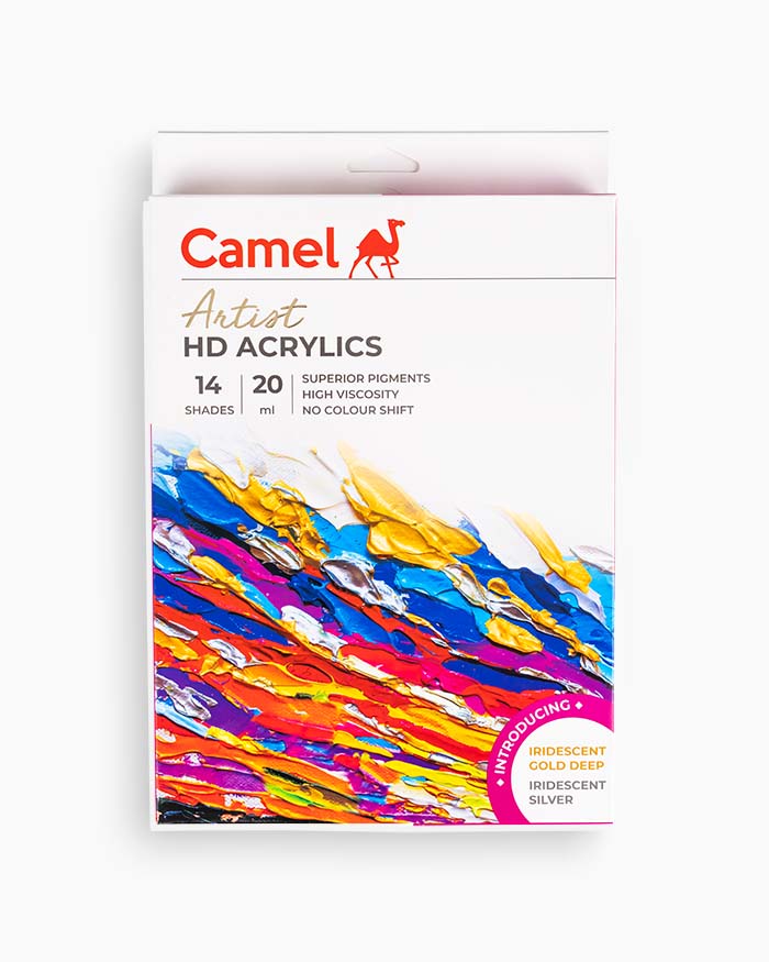 Camel  Artist  HD  Acrylics  Assorted  pack  of  14  shades