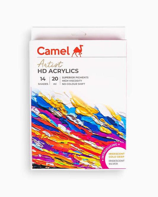 Camel  Artist  HD  Acrylics  Assorted  pack  of  14  shades