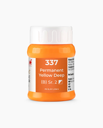 Camel Artist Acrylic Colours Individual tube of Permanent Yellow Deep-337