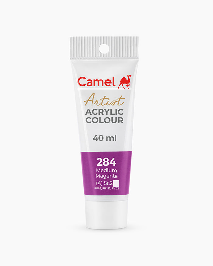 Camel Artist Acrylic Colours Individual tube of Medium Magenta-284