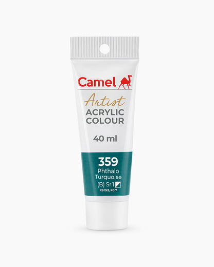 Camel Artist Acrylic Colours Individual tube of Phthalo Turquoise-359