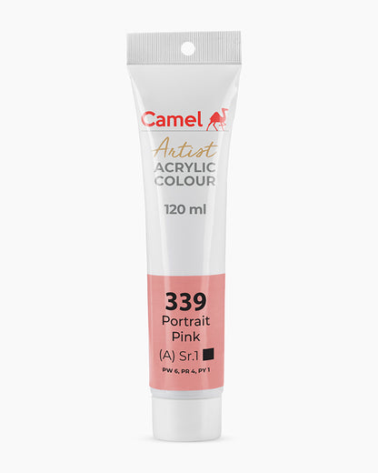 Camel Artist Acrylic Colours Individual tube of Portrait Pink- 339