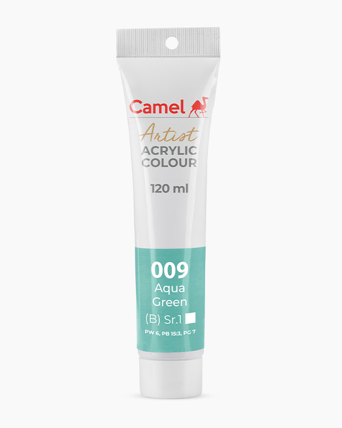 Camel Artist Acrylic Colours Individual tube of Aqua Green-009