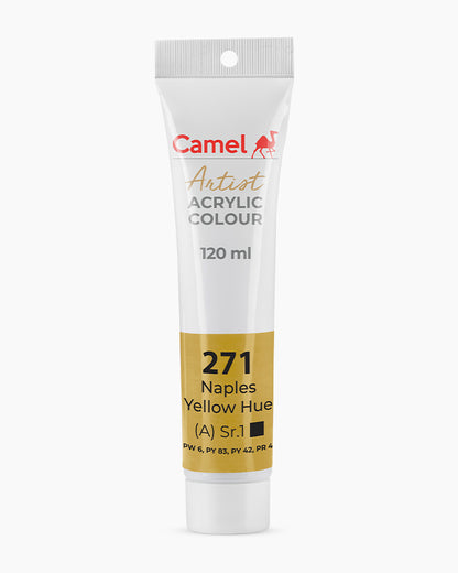 Camel Artist Acrylic Colours Individual tube of Naples Yellow Hue-271