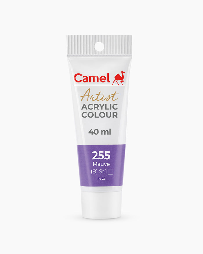 Camel Artist Acrylic Colours Individual tube of Mauve-255