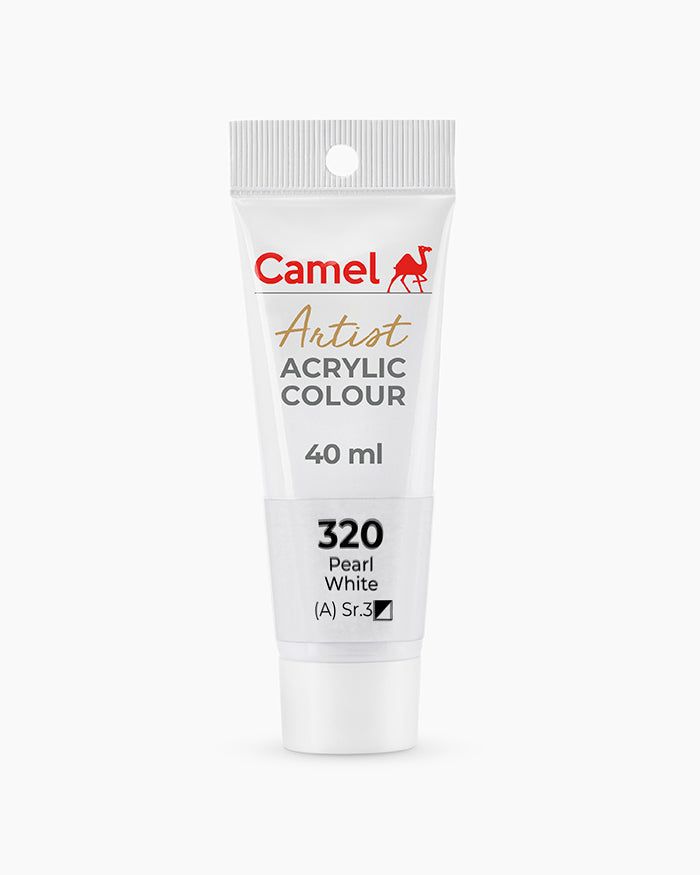 Camel Artist Acrylic Colours Individual tube of Pearl White- 320