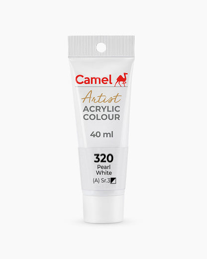 Camel Artist Acrylic Colours Individual tube of Pearl White- 320