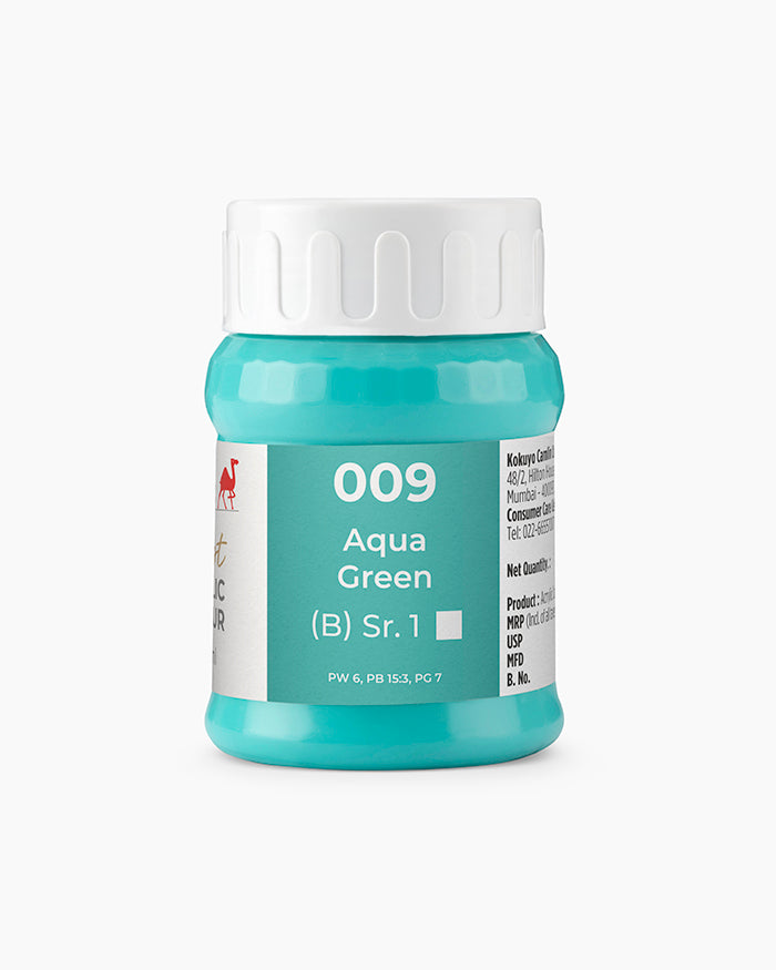 Camel Artist Acrylic Colours Individual tube of Aqua Green-009