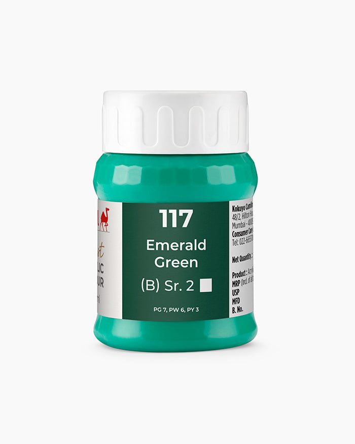 Camel Artist Acrylic Colours Individual tube of Emerald Green-117