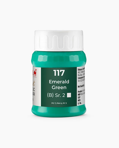 Camel Artist Acrylic Colours Individual tube of Emerald Green-117
