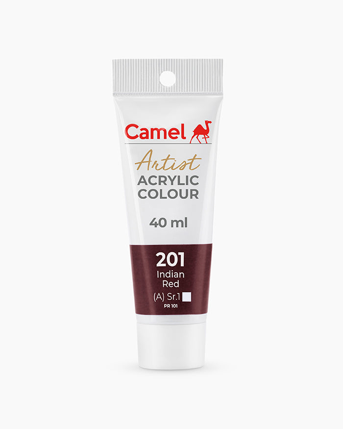 Camel Artist Acrylic Colours Individual tube of Indian Red- 201