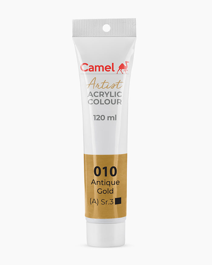 Camel Artist Acrylic Colours Individual tube of Antique Gold- 010