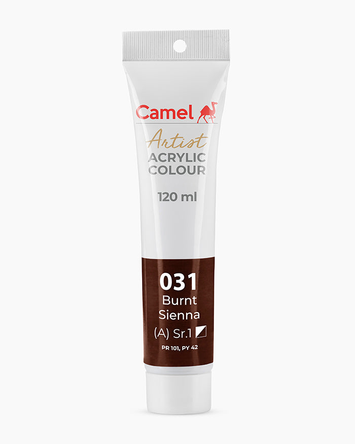 Camel Artist Acrylic Colours Individual tube of Burnt Sienna- 031