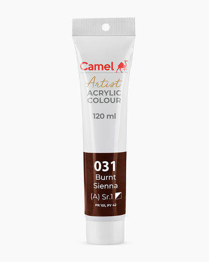 Camel Artist Acrylic Colours Individual tube of Burnt Sienna- 031