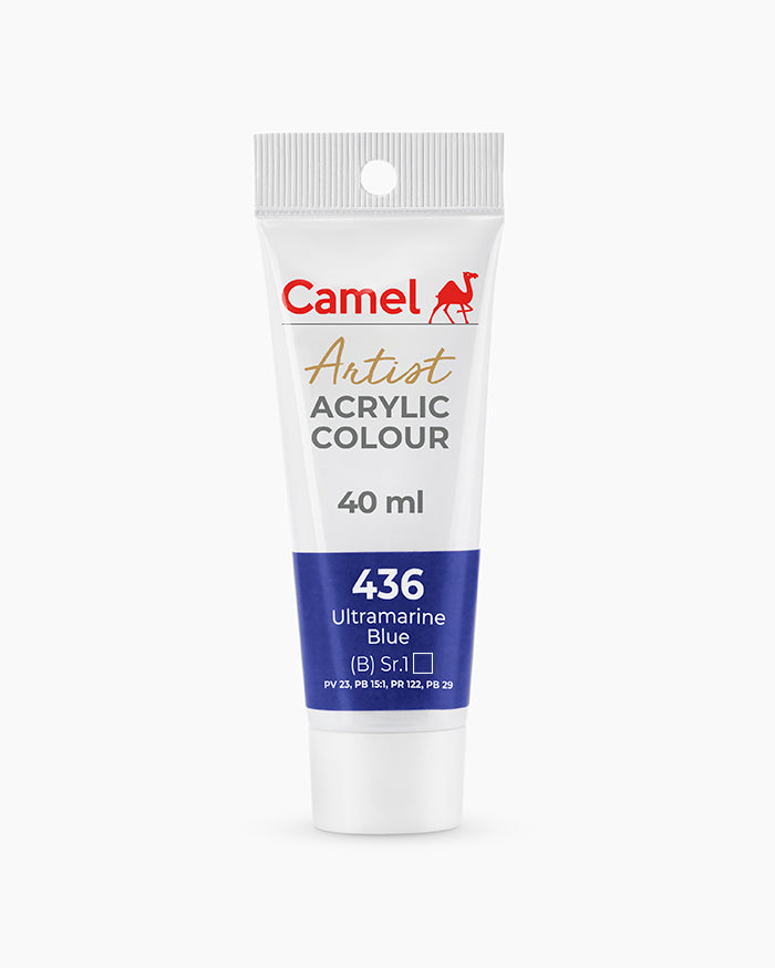 Camel Artist Acrylic Colours Individual tube of Ultramarine Blue-436
