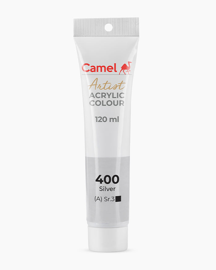 Camel Artist Acrylic Colours Individual tube of Silver- 400