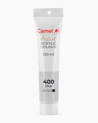 Camel Artist Acrylic Colours Individual tube of Silver- 400