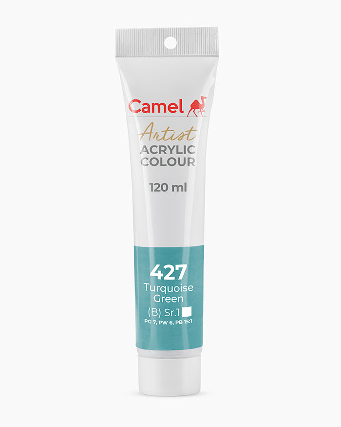 Camel Artist Acrylic Colours Individual tube of Turquoise Green-427