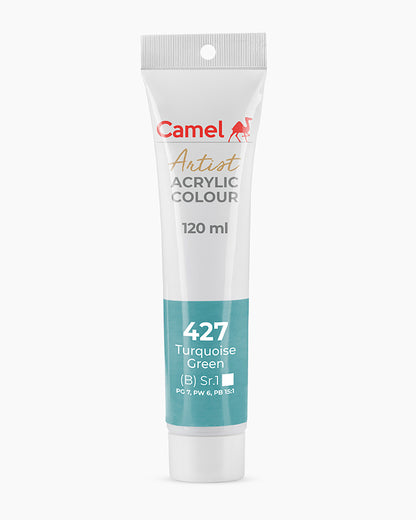 Camel Artist Acrylic Colours Individual tube of Turquoise Green-427