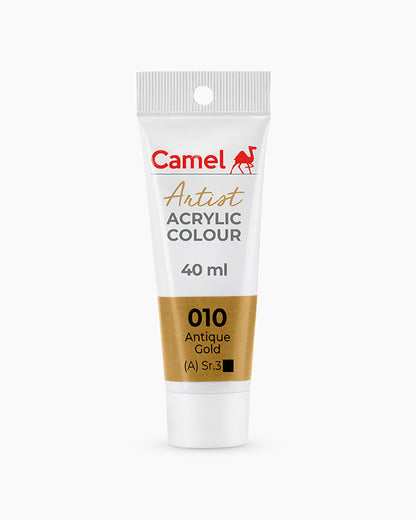 Camel Artist Acrylic Colours Individual tube of Antique Gold- 010