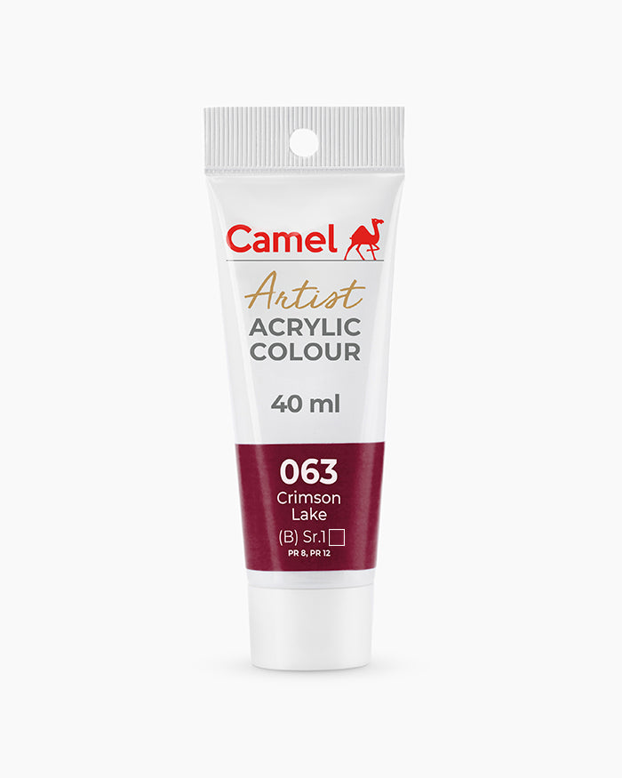 Camel Artist Acrylic Colours Individual tube of Crimson Lake- 063