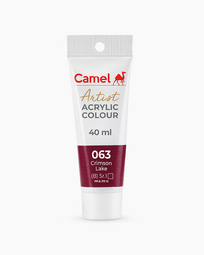 Camel Artist Acrylic Colours Individual tube of Crimson Lake- 063
