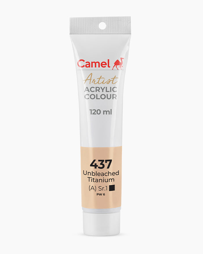 Camel Artist Acrylic Colours Individual tube of Unbleached Titanium- 437