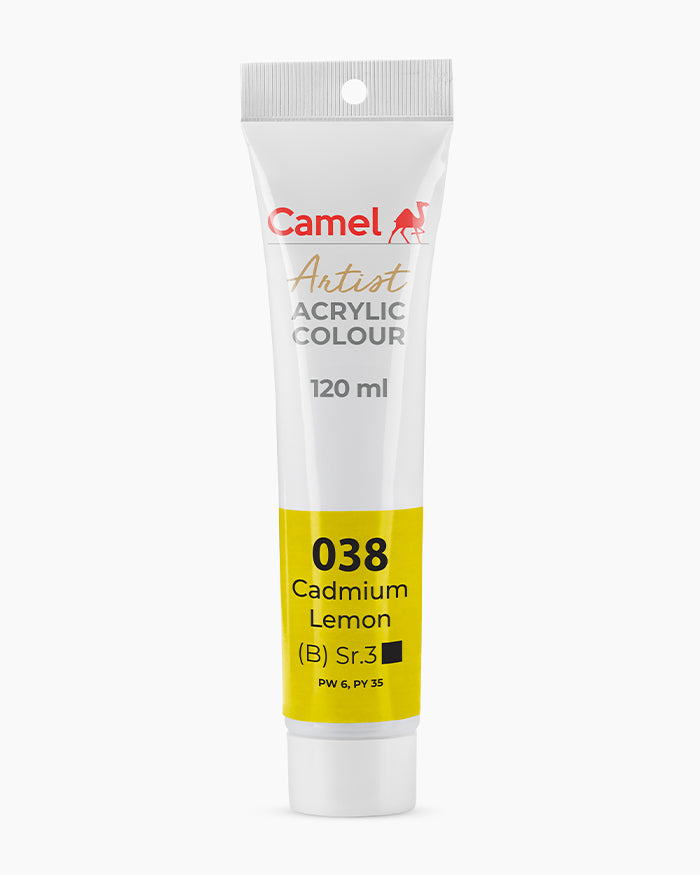 Camel Artist Acrylic Colours Individual tube of Cadmium Lemon- 038