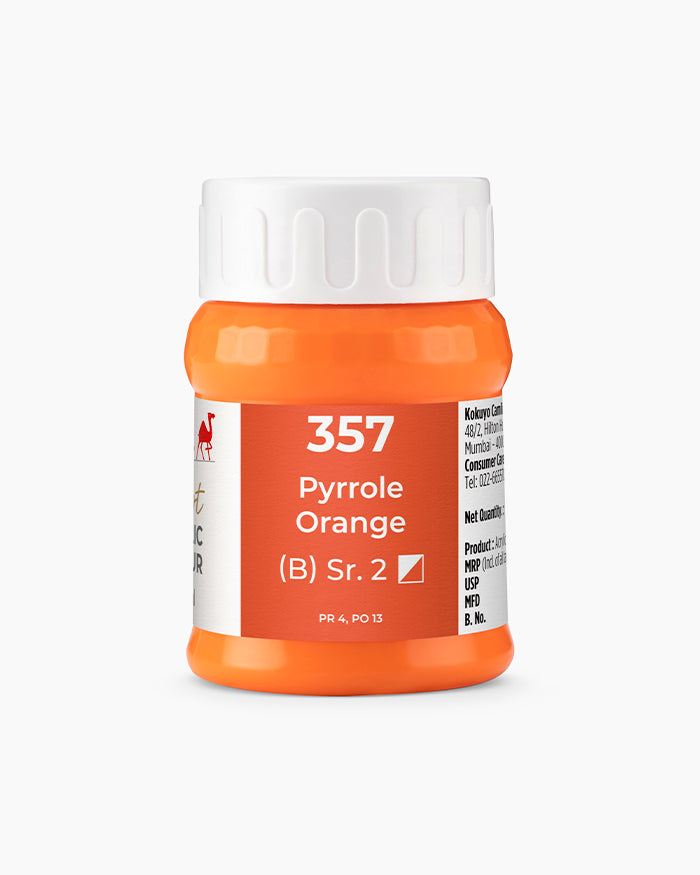 Camel Artist Acrylic Colours Individual tube of Pyrrole Orange- 357