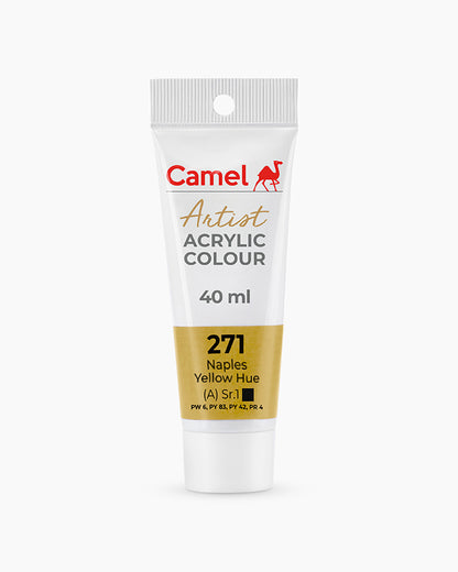 Camel Artist Acrylic Colours Individual tube of Naples Yellow Hue-271