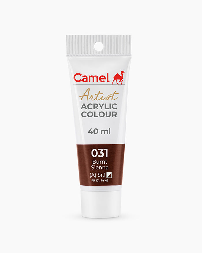 Camel Artist Acrylic Colours Individual tube of Burnt Sienna- 031