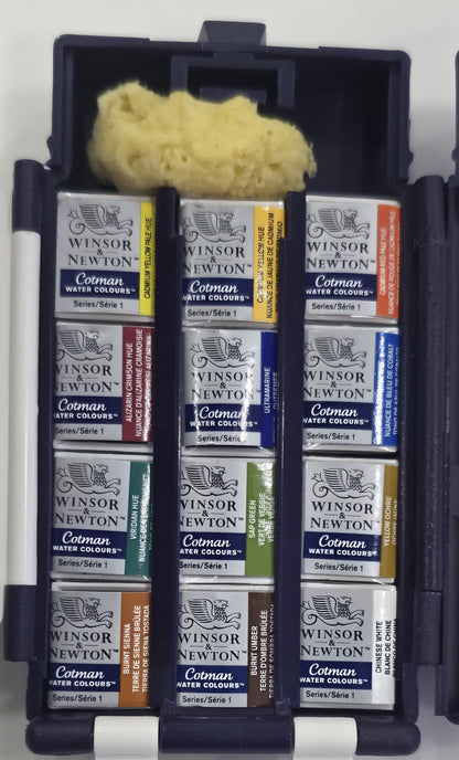 Winsor & Newton Artists Watercolour 12 Half Pan Field Box