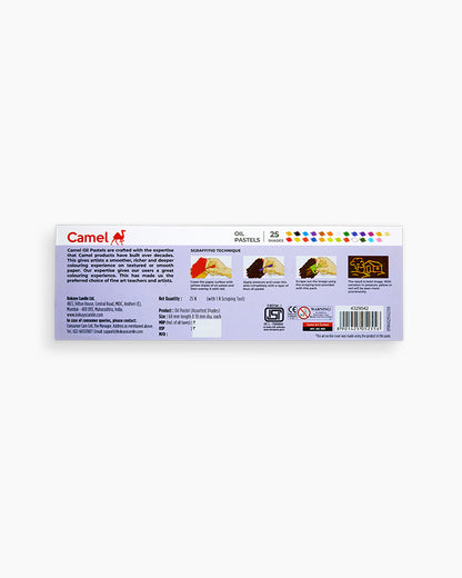 Camel Oil Pastels Assorted carton pack of 25 shades