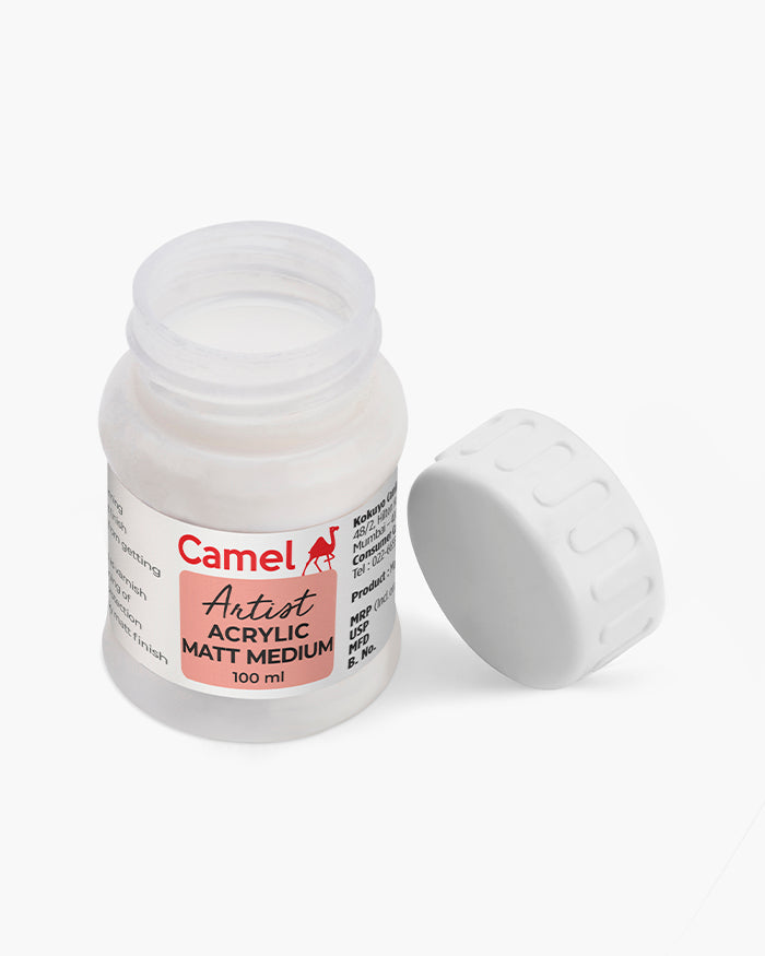 Camel Acrylic Matt Medium Individual jar of 100 ml