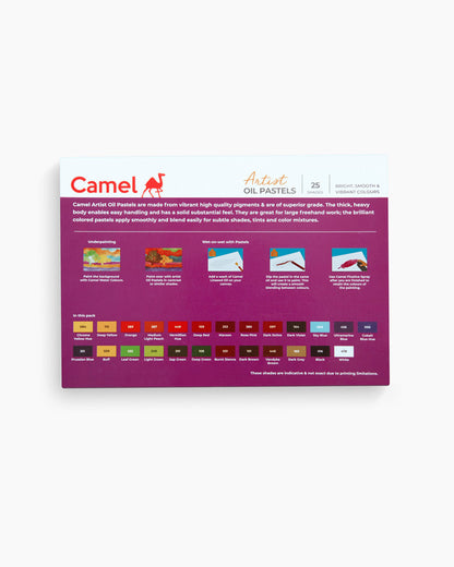 Camel  Artist  Oil  Pastels  Assorted  pack  of  25  shades