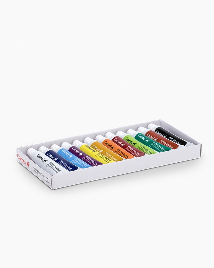Camel  Water  Colours  Assorted  pack  of  tubes,  12  shades  in  5  ml