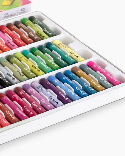 Camel Oil Pastels Assorted carton pack of 50 shades