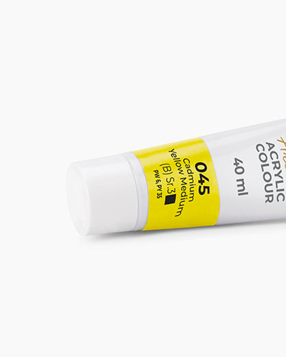 Camel Artist Acrylic Colours Individual tube of Cadmium Yellow Medium-045
