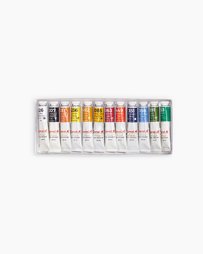 Camel  Artist  Oil  Colours  Assorted  pack  of  12  shades  in  20  ml
