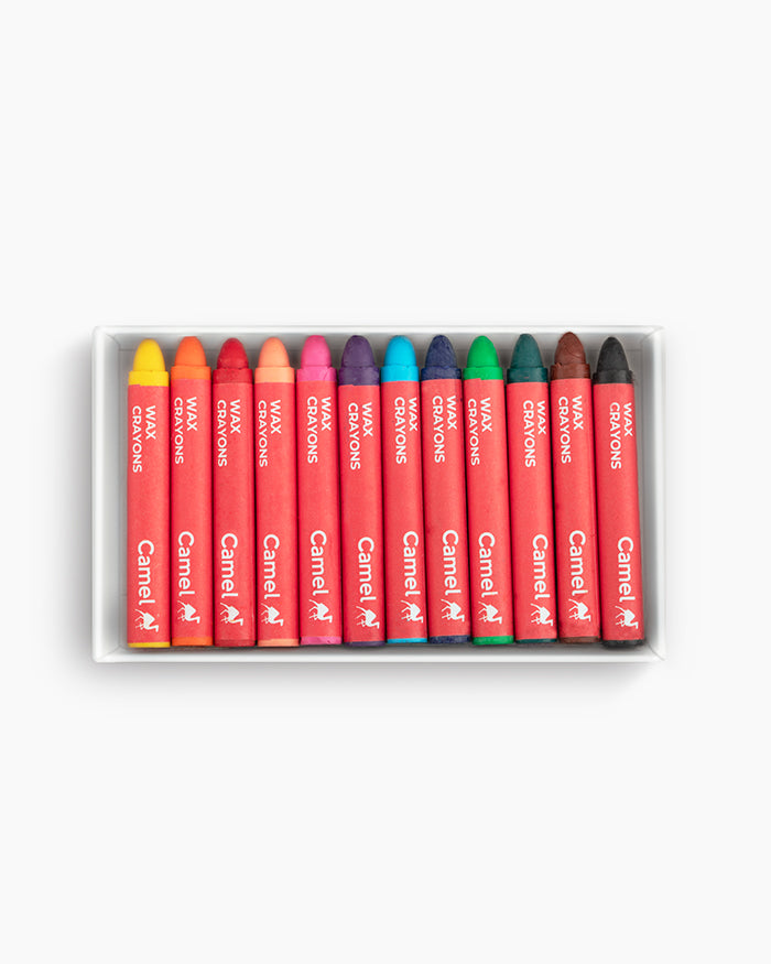Camel  Wax  Crayons  Assorted  pack  of  12  shades